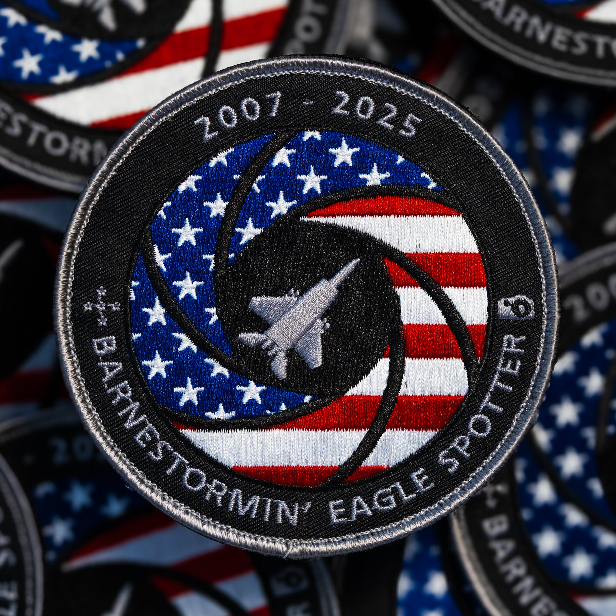 Barnestormin' Eagle Spotter Patch (Flag Edition)
